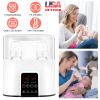 Electric Baby Milk Bottle Warmer fit for 2 Bottle Fast Milk Warmer Formula Warmer with 4 Heating Modes Adjustable Temperature Display Screen 24H Therm