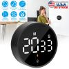2.79in LED Digital Kitchen Timer Electronic Countdown Timer Dimmable Mutable Magnetic Clock for Classroom Library Office Cooking