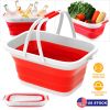 Collapsible Fruit Basket 10L Vegetable Sink Storage Basin Tub Space Saving Ice Beverage Storage Bucket For Camping Picnic BBQ