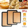 3Pcs Silicone Baking Mats Non-stick Reusable Baking Sheets Heat Resistant BPA Free Baking Mat For Cookies Pastry Bread Bun Fondant