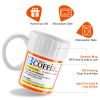 Homorous Prescription Coffee Mug 10oz Caffeine Tea Ceramics Cup for Caffeine Lover