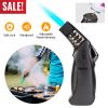 Butane Torch Refillable Kitchen Blow Torch Lighter Windproof Cooking Jet Torch with Safety Lock Adjustable Flame for Creme Brulee BBQ Baking (Butane G