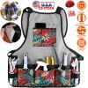 15-Pocket Work Tool Apron 600D Oxford Cloth Gardening Tool Bib Aprons for Men Women Carpenter