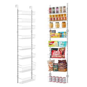 8-Tier Over the Door Pantry Organizer Hanging Storage Rack Adjustable Kitchen