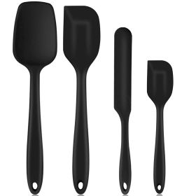 4Pcs Silicone Spatula Set 446°F Heat Resistant Jar Spoon Spatula Kitchen Utensils For Baking Mixing Scraping Cooking Baking Dishwasher Safe