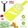 Mandolin Slicer Double-edged Ceramic Vegetable Slicer w/ Bonus Hand Guard Ceramic Peeler