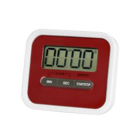 Digital Kitchen Cooking Timer Large LCD Baking Count-Down Up Clock Loud Alarm Magnetic (Option: Red)