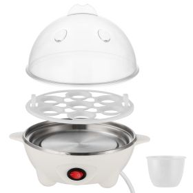 Electric Egg Cooker 7-Capacity BPA-Free Hard-Boiled Egg Maker w/ Auto-Off Measuring Cup for Hard Boiled Steamed Vegetables Seafood Dumplings (Option: EggCooker)