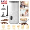 Electric Milk Frother Steamer 4 in 1 Multifunctional Hot Cold Milk Foam Maker Temperature Control Automatic Quiet Milk Warmer Latte Cappuccinos Diamon